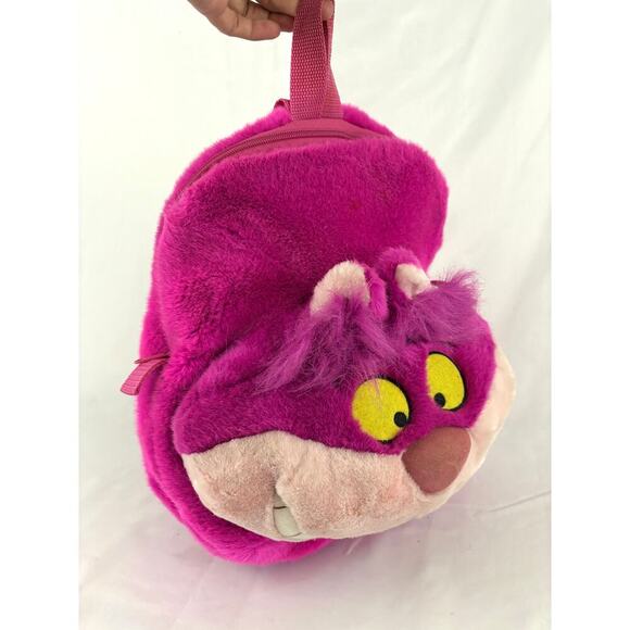 VTG Cheshire Cat Backpack Plush Alice In Wonderland Purse Small Bag Disney Store - Picture 15 of 16